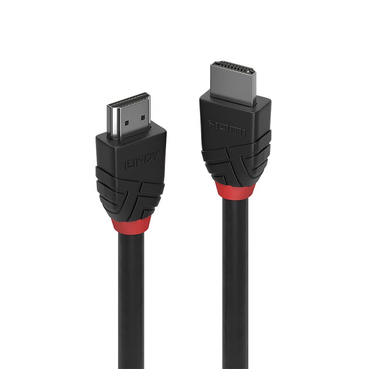 Imagine Cablu HDMI v2.0 4K30Hz Black Line T-T 15m, Lindy L36469