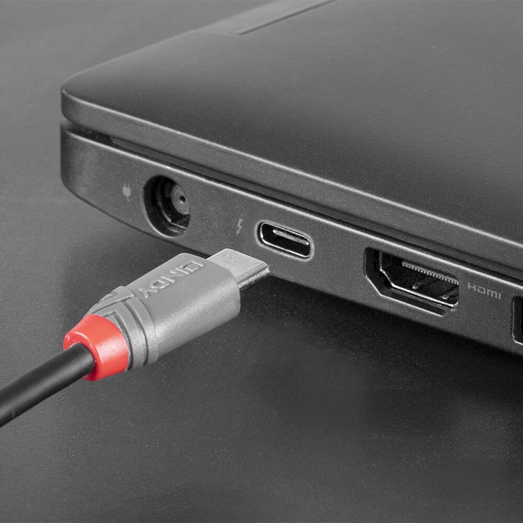 Imagine Cablu USB 2.0 tip C la micro USB-B T-T 2m Anthra Line, Lindy L36892