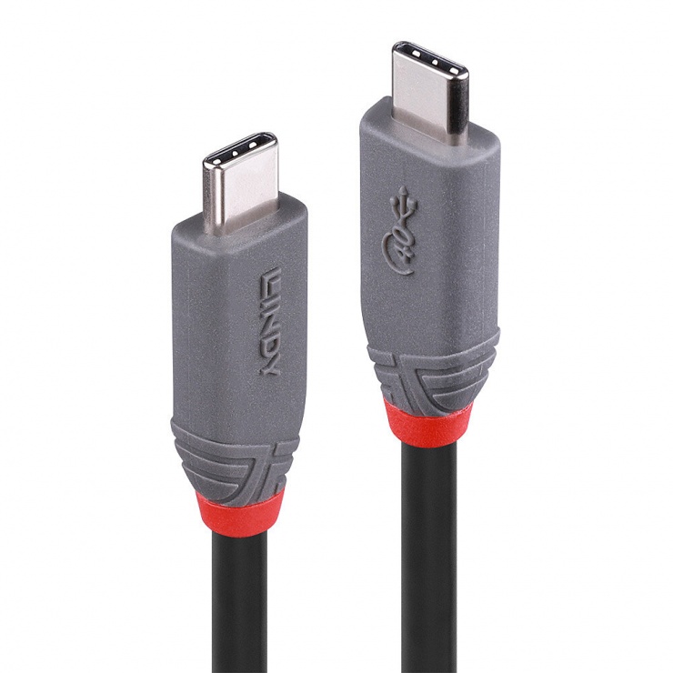 Imagine Cablu USB 4 Gen3x2 Type C la type C Anthra Line T-T 0.8m, Lindy L36947