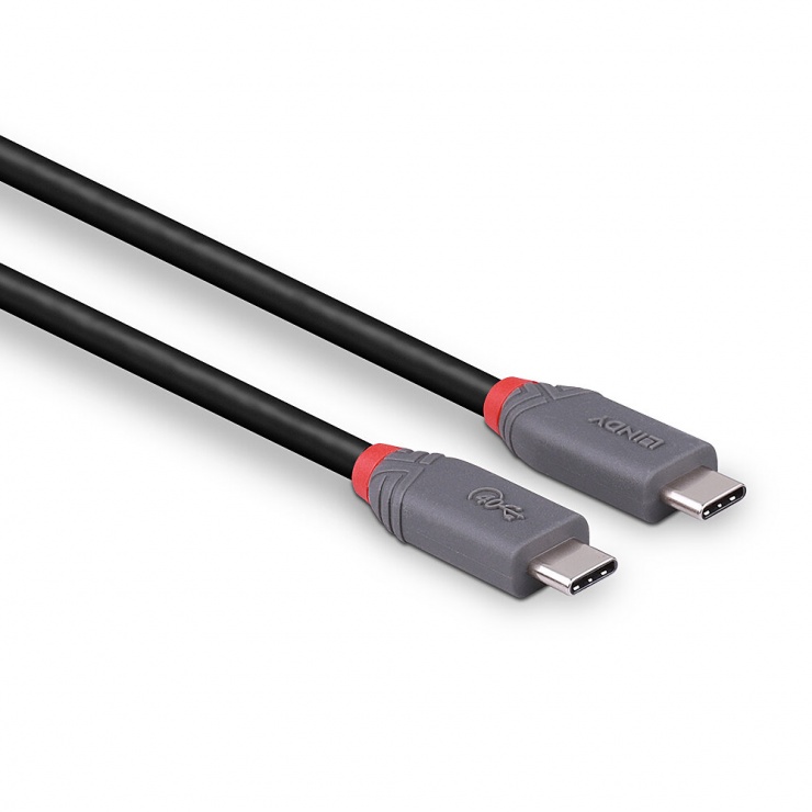 Imagine Cablu USB 4 Gen3x2 Type C la type C Anthra Line T-T 0.8m, Lindy L36947c