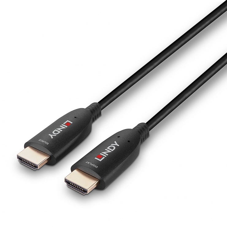 Imagine Cablu fibra optica AOC HDMI 8K60Hz/4K120Hz HDR10+ T-T 40m, Lindy L38514