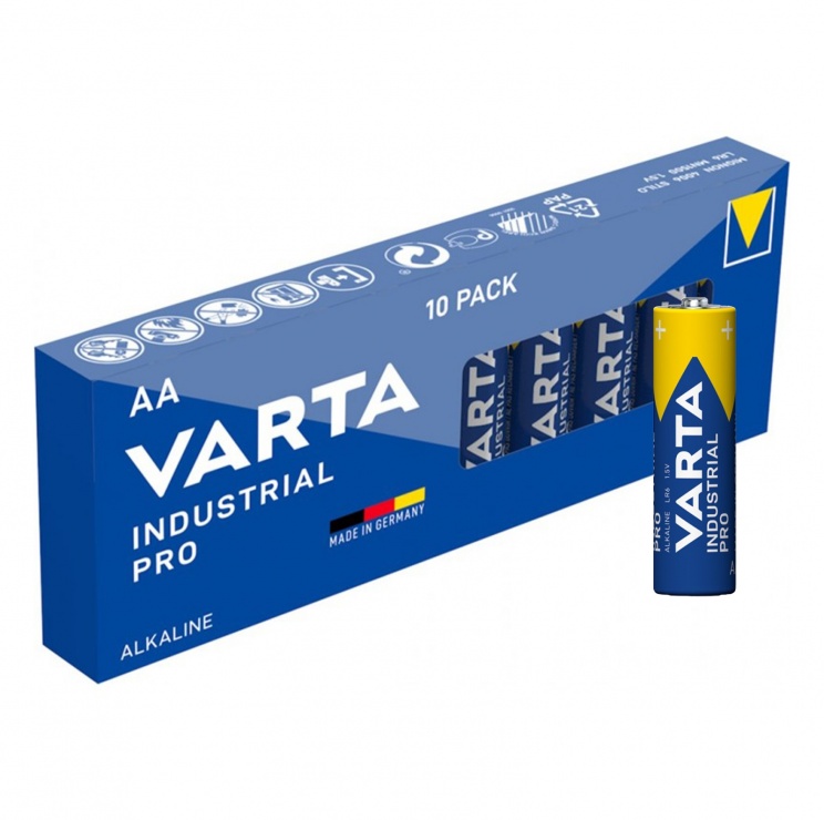 Imagine Set 10 buc baterie alcalina VARTA INDUSTRIAL AA/LR6