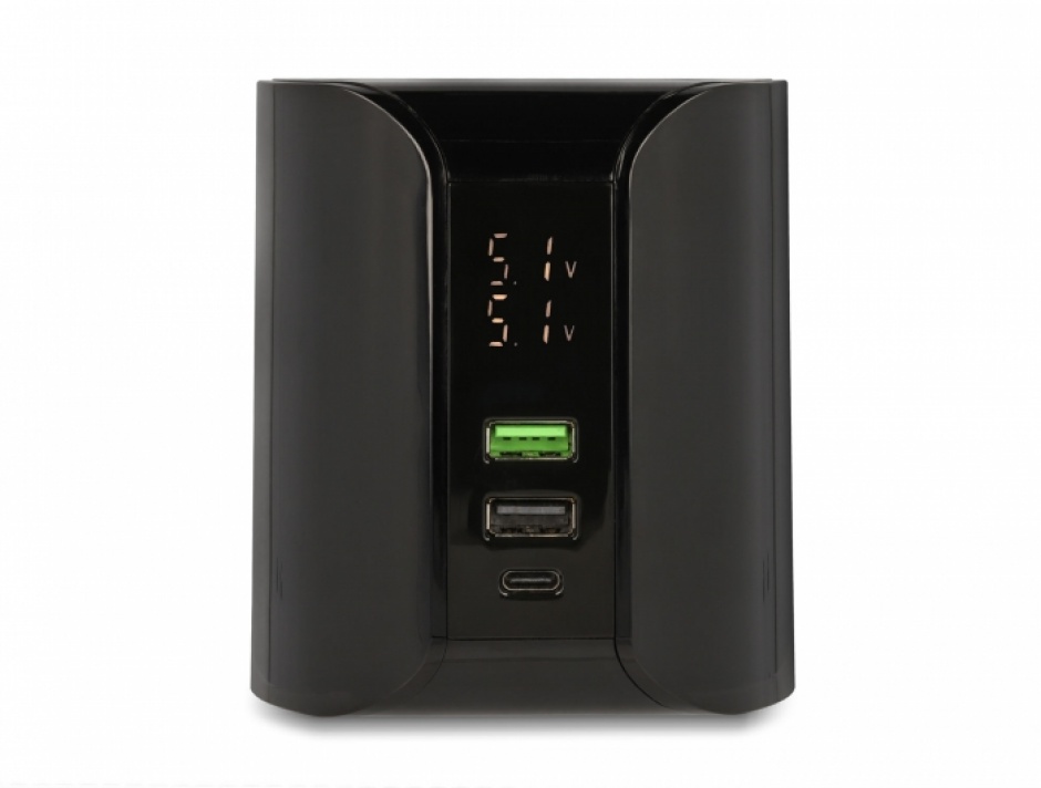 Imagine Incarcator priza 1 x USB type C PD + 2 x USB-A 58W + incarcare wireless 10W, Delock 41441