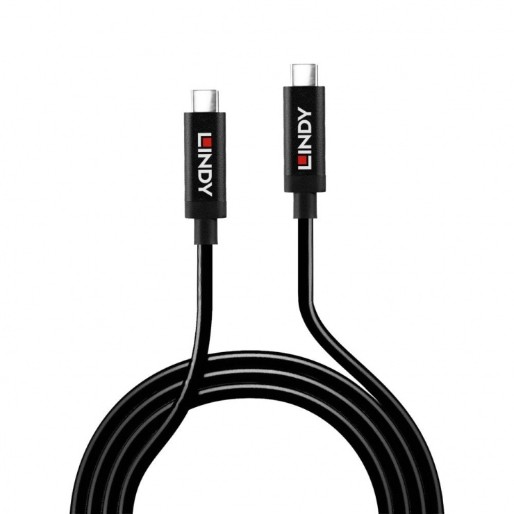 Imagine Cablu activ USB 3.1 Gen2 8K60Hz/4K120Hz 60W T-T 3m Negru, Lindy L43348