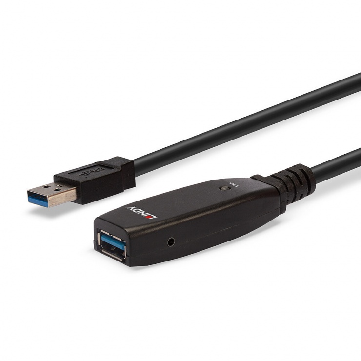 Imagine Cablu prelungitor activ USB 3.0 T-M 3m, Lindy L43353