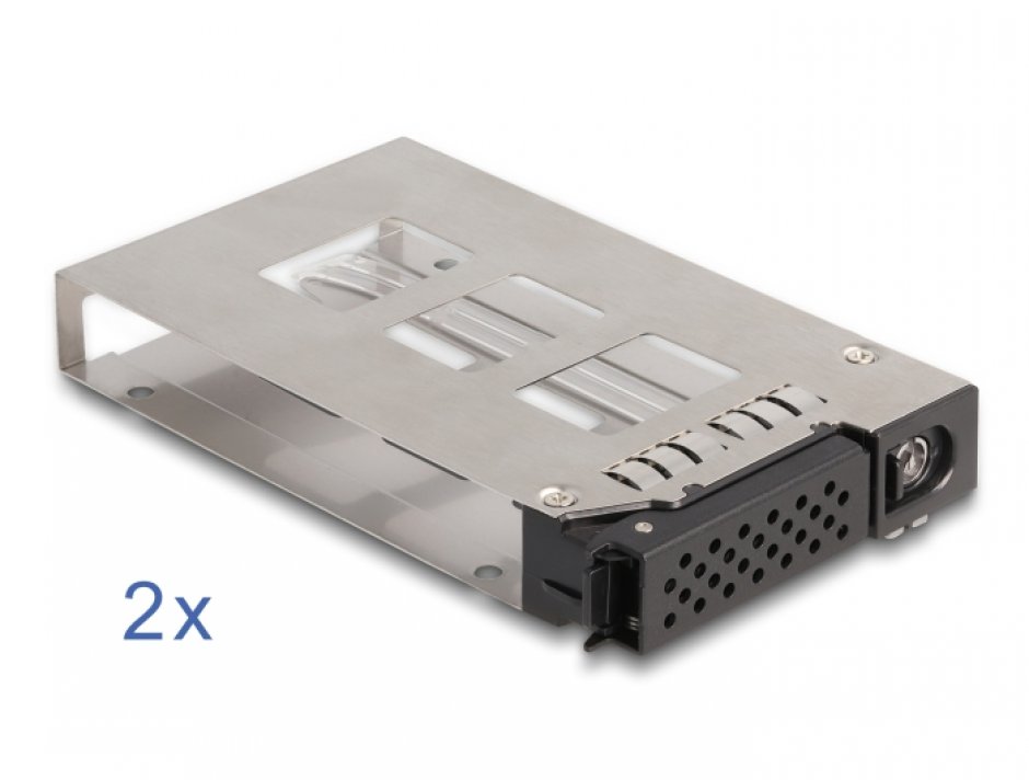 Imagine Rack mobil metalic 2 x 2.5" U.2 NVMe SSD, Delock 47019