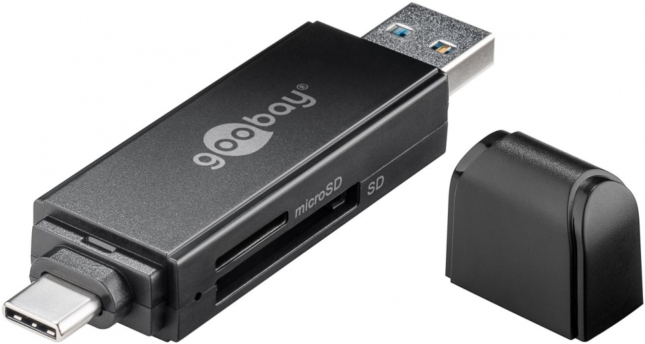 Imagine Cititor de carduri USB 3.1 type C + A la MicroSD/SD, Goobay G58261
