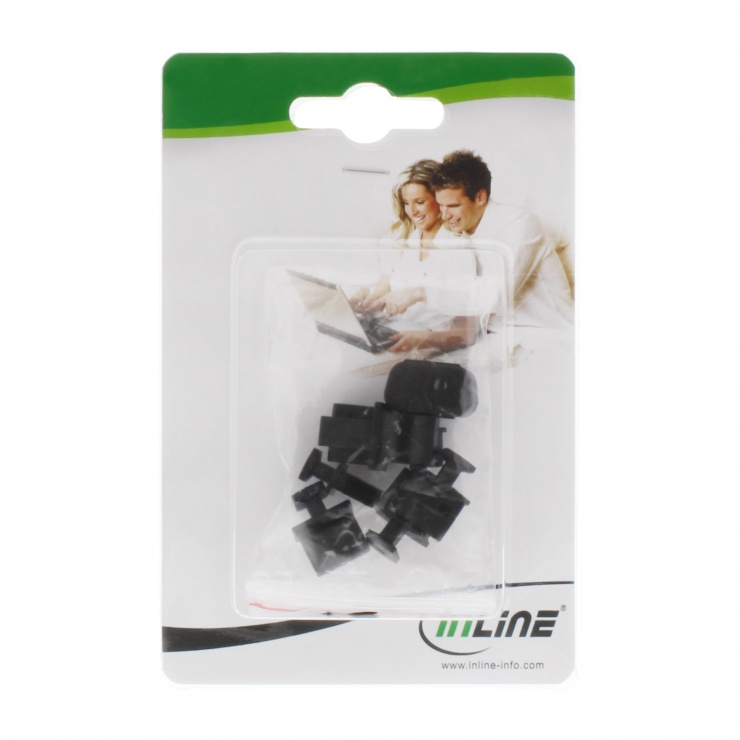 Imagine Set 8 buc protectie impotriva prafului pentru USB-A/VGA/RJ45/jack 3.5mm, InLine IL59941F