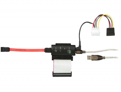 Imagine Adaptor portabil USB 2.0 la SATA/IDE, Delock 61510