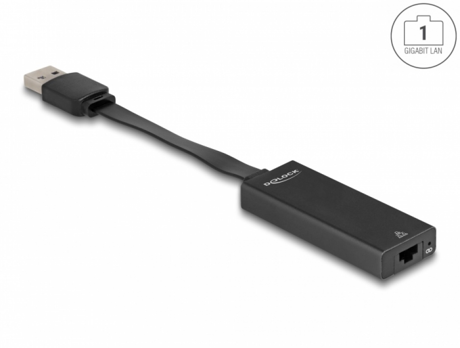Imagine Adaptor USB 3.1-A la Gigabit LAN Slim, Delock 66245