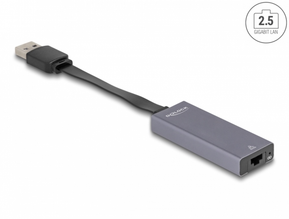 Imagine Adaptor USB 3.1-A la 2.5 Gigabit LAN Slim, Delock 66247