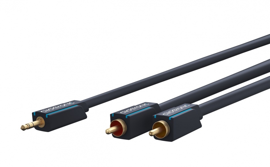 Imagine Cablu audio HQ OFC Jack 3.5mm la 2 x RCA T-T 3m, Clicktronic CLICK70468