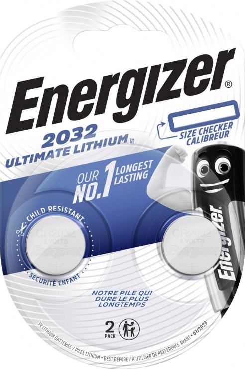 Imagine Set 2 baterii CR2032 Ultimate Lithium, Energizer E301319300