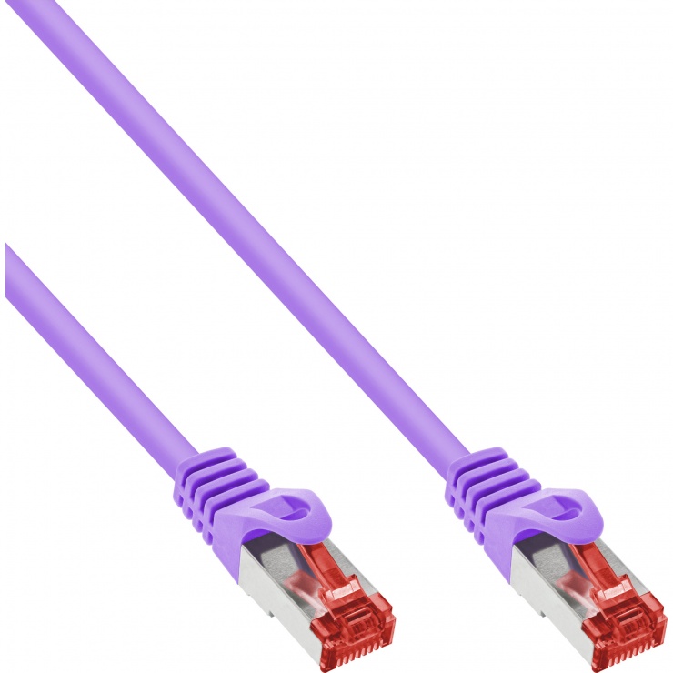 Imagine Cablu de retea RJ45 S/FTP PiMF Cat.6 0.3m Mov, InLine IL76433P