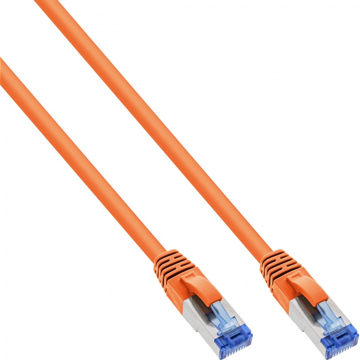 Imagine Cablu de retea RJ45 Cat.6A SFTP PiMF 3m Orange, InLine IL76803O
