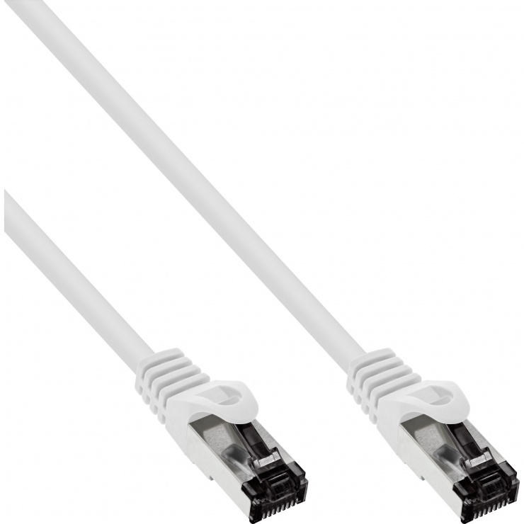 Imagine Cablu de retea RJ45 S/FTP PiMF Cat.8.1 LSOH 10m Alb, InLine IL78800W