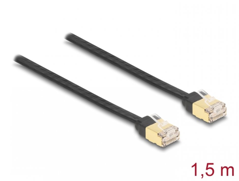 Imagine Cablu retractabil de retea RJ45 Cat.6A STP 1.5m, Delock 80239