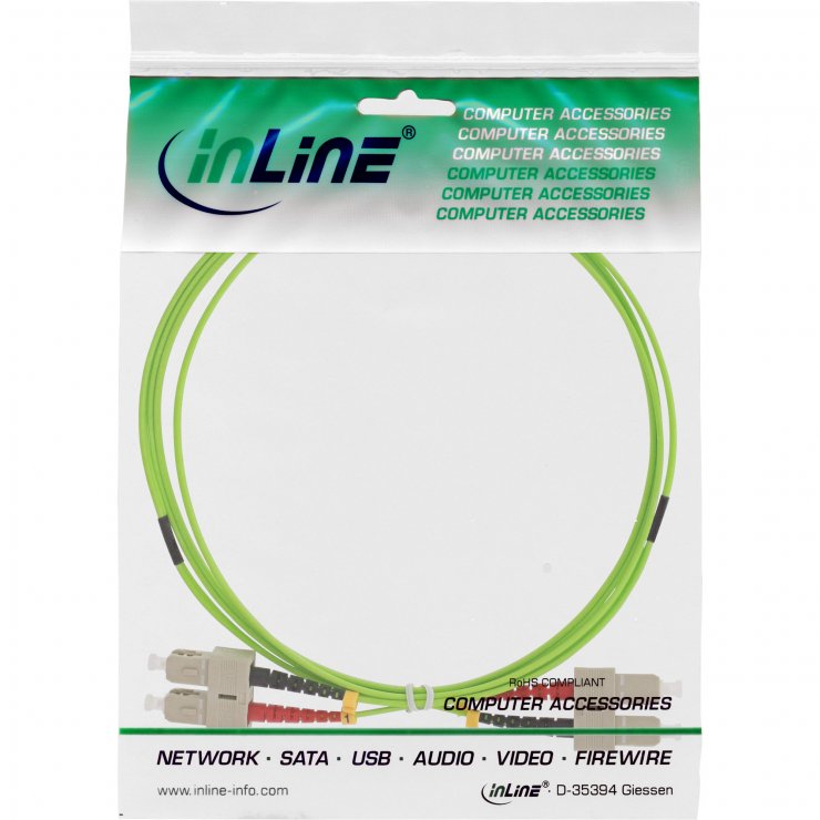 Imagine Cablu fibra optica SC-SC Duplex OM5 1m, InLine IL83501Q