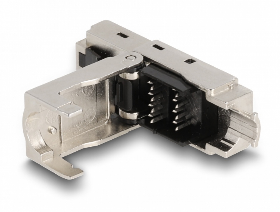 Imagine Conector RJ45 Cat.6A toolfree LSA pentru fir solid + manson + capac praf, Delock 87061
