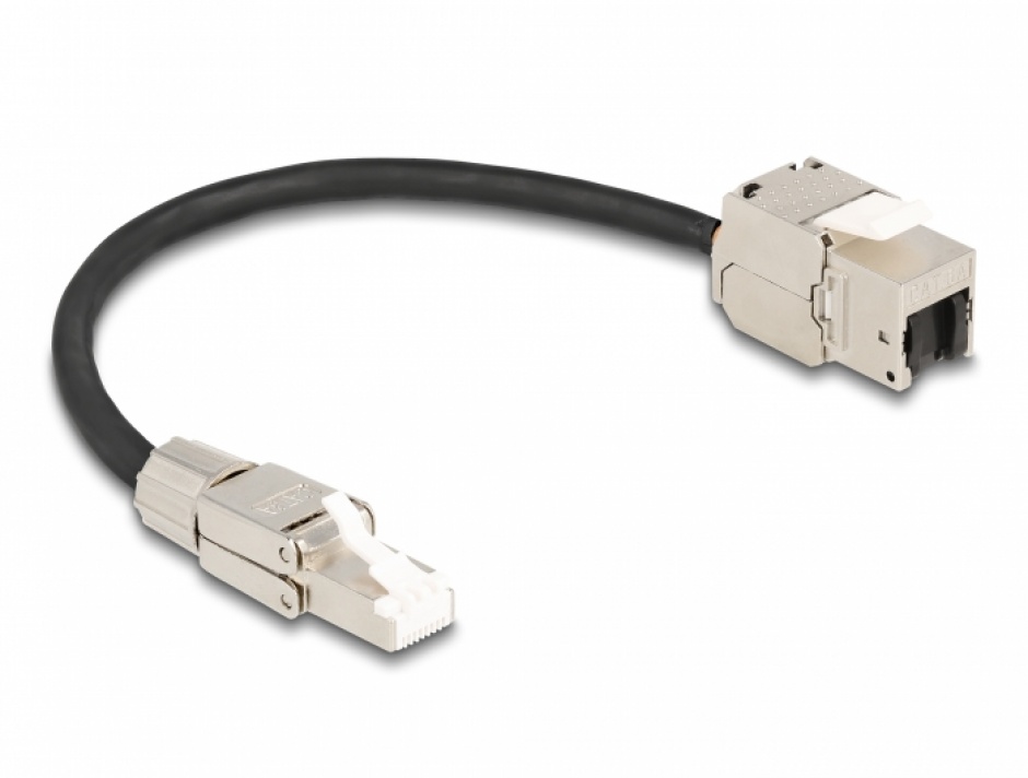 Imagine Cablu prelungitor RJ45 SFTP Cat.6A 0.25m, Delock 87203