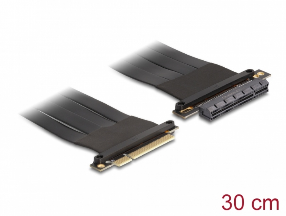Imagine Riser Card PCI Express x8 la x8 90 grade 30cm, Delock 88029