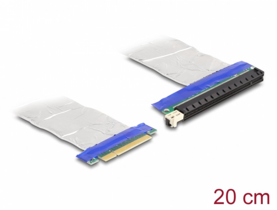 Imagine Riser Card PCI Express x8 la x16 + cablu 20cm, Delock 88046