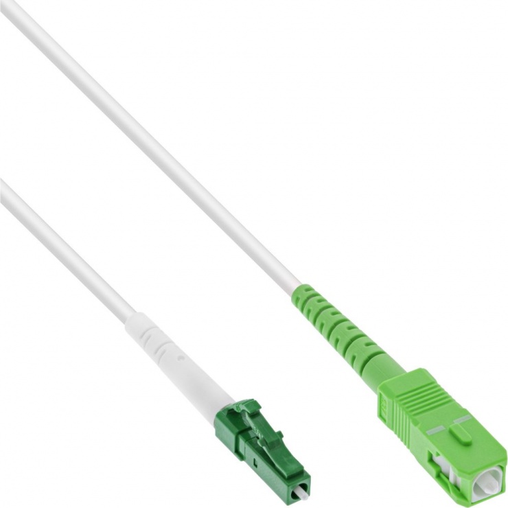 Imagine Cablu fibra optica Simplex FTTH LC/APC la SC/APC OS2 5m, InLine IL88405