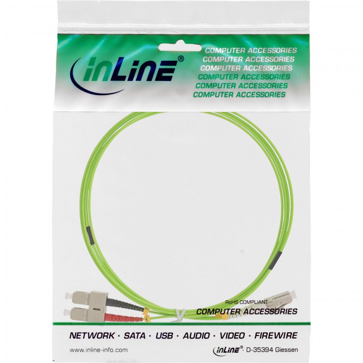 Imagine Cablu fibra optica LC-SC Duplex OM5 10m, InLine IL88640Q