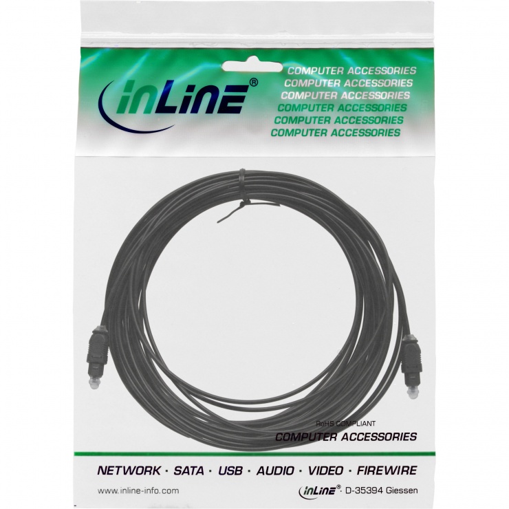 Imagine Cablu audio optic digital Toslink SPDIF 10m, InLine 89910A