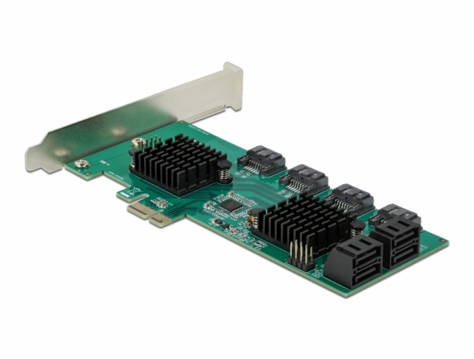 Imagine PCI Express cu 8 porturi SATA III LPFF, Delock 90072