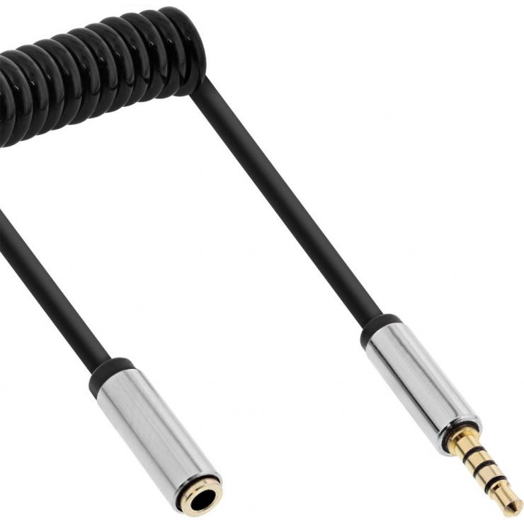 Imagine Cablu prelungitor audio jack stereo 3.5mm 4 pini T-M 2m, InLine 99282