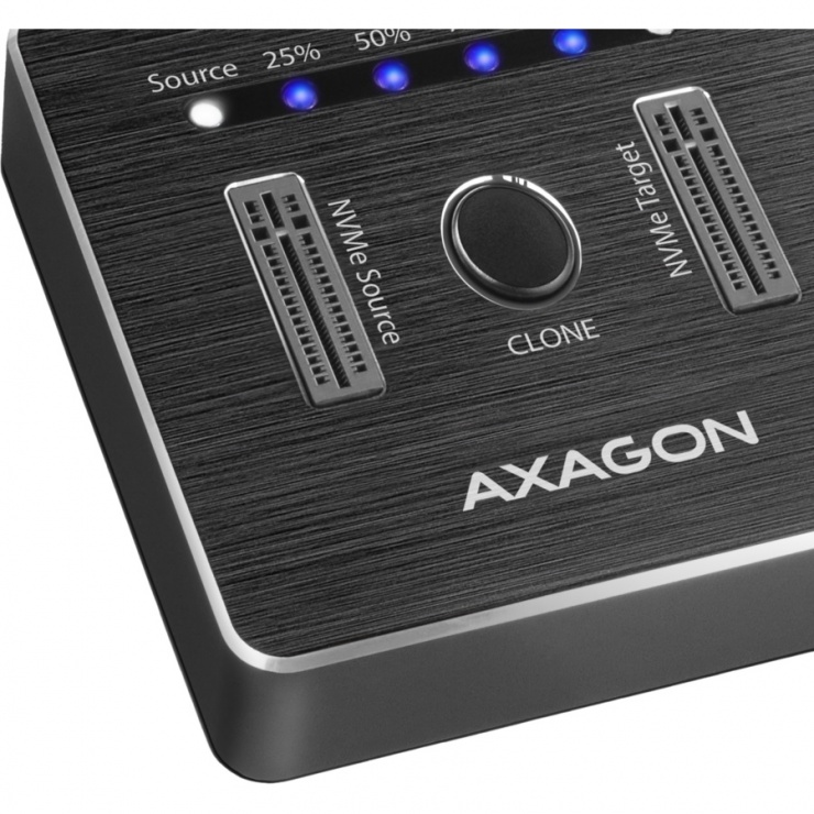 Imagine Docking station USB 3.2 Gen2 type C pentru 2 x SSD M.2 NVME cu functie de clona, Axagon ADSA-M2C