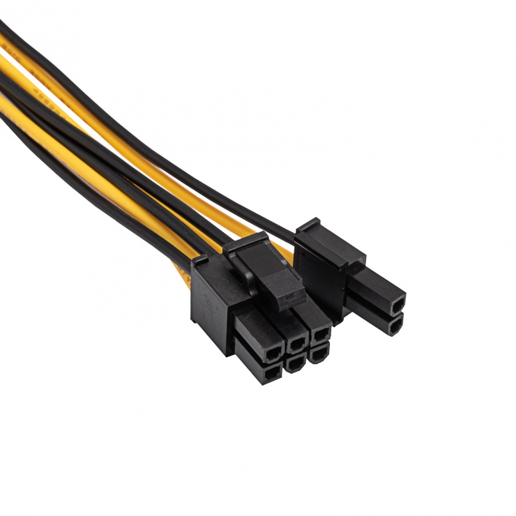 Imagine Cablu prelungitor PCI Express 8 pini la 8 pini (6+2) T-M 0.4m, AK-CA-82