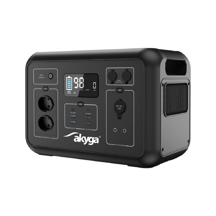 Imagine Power Station portabil 2 x Schuko/2 x USB-C PD 100W/ 2 x USB-A QC 3.0 2200W/2131Wh, AK-PS-03