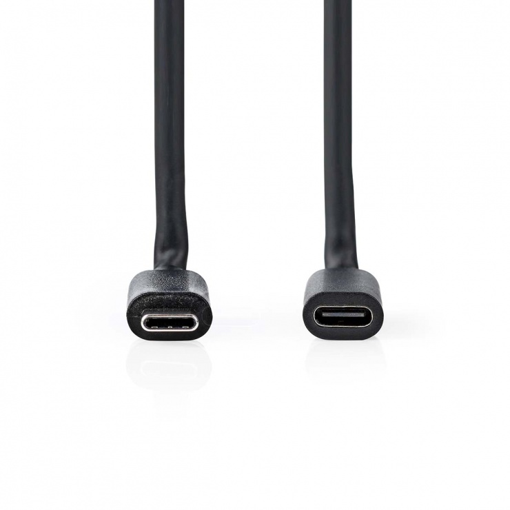 Imagine Cablu prelungitor USB 3.2 Gen1 type C T-M 2m Negru, Nedis CCGP64010BK20