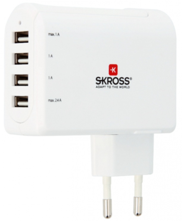 Imagine Incarcator priza 4 x USB 4.8A, Skross 2.800101
