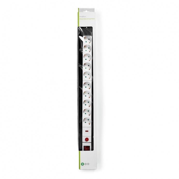 Imagine Prelungitor cu protectie 10 prize Schuko 16A 3m Switch On/OFF, EXS103SPF1PRO
