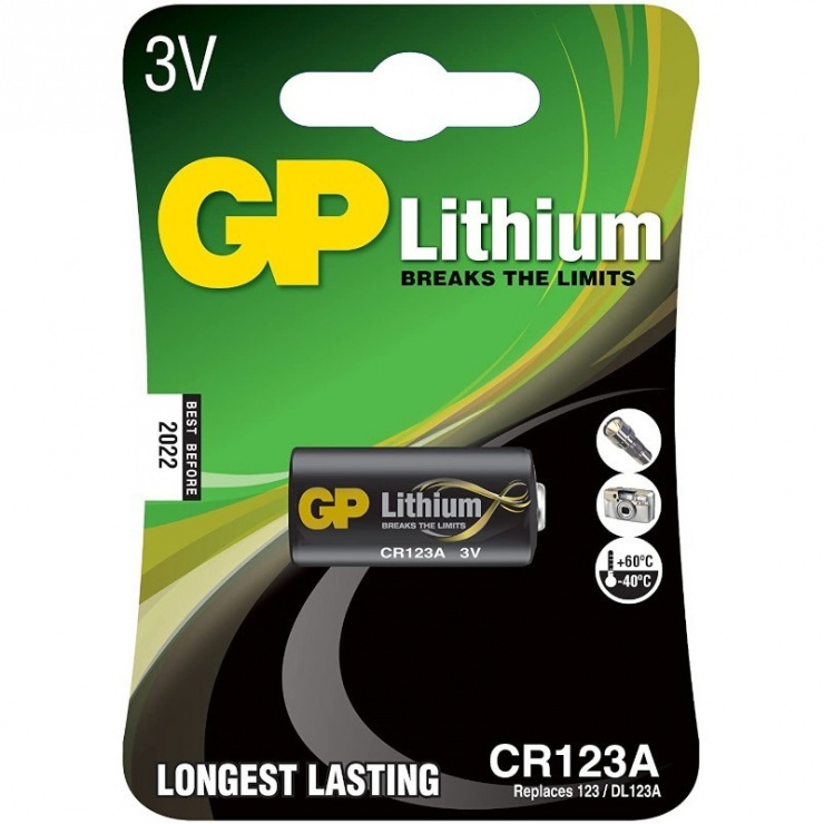 Imagine Baterie CR123A 3V lithium, GP Batteries GPPCL123A118