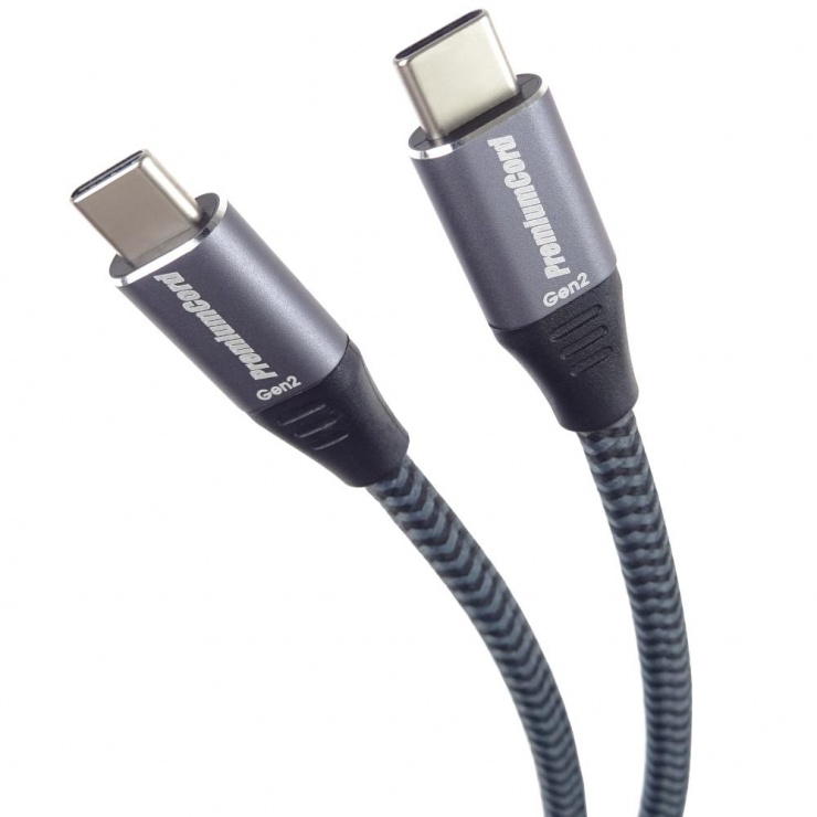 Imagine Cablu USB 3.2 Gen2-C la USB type C 3A/60W T-T brodat 1m, ku31cr1
