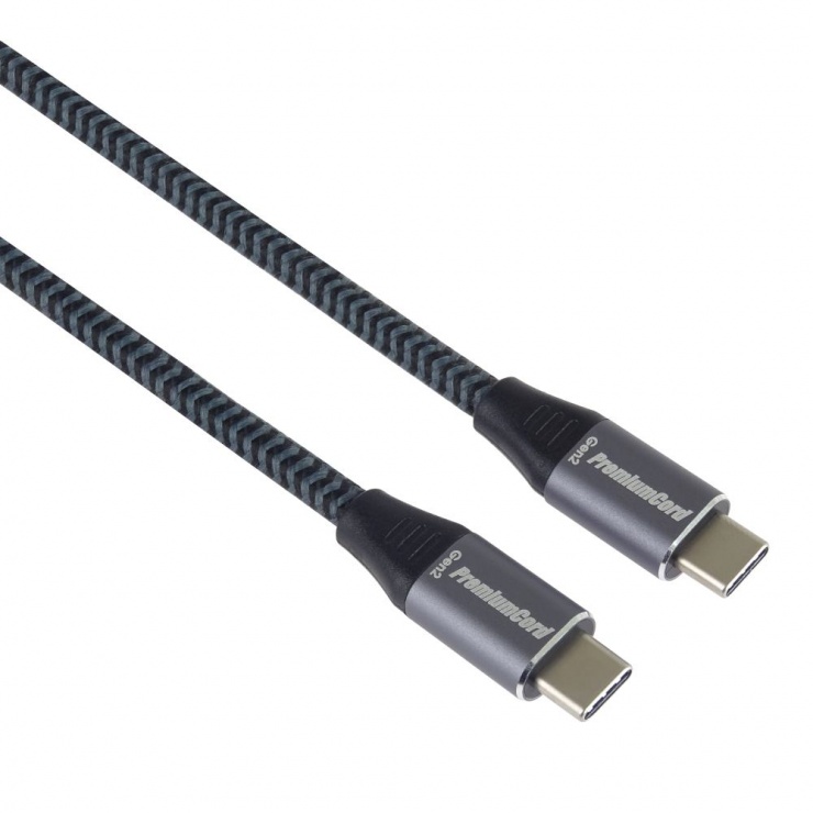 Imagine Cablu USB 3.2 Gen2-C la USB type C 3A/60W T-T brodat 2m, ku31cr2