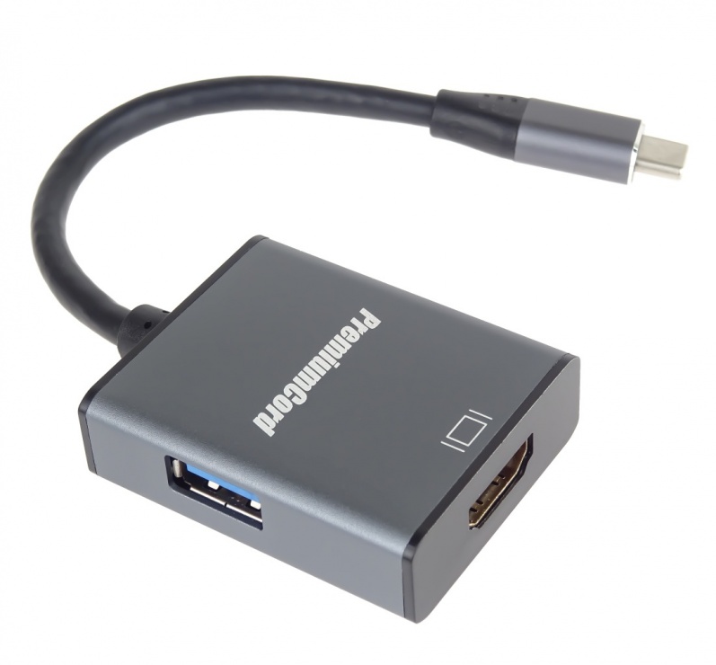 Imagine Adaptor USB type C la HDMI 4K30Hz + alimentare, ku31hdmi21