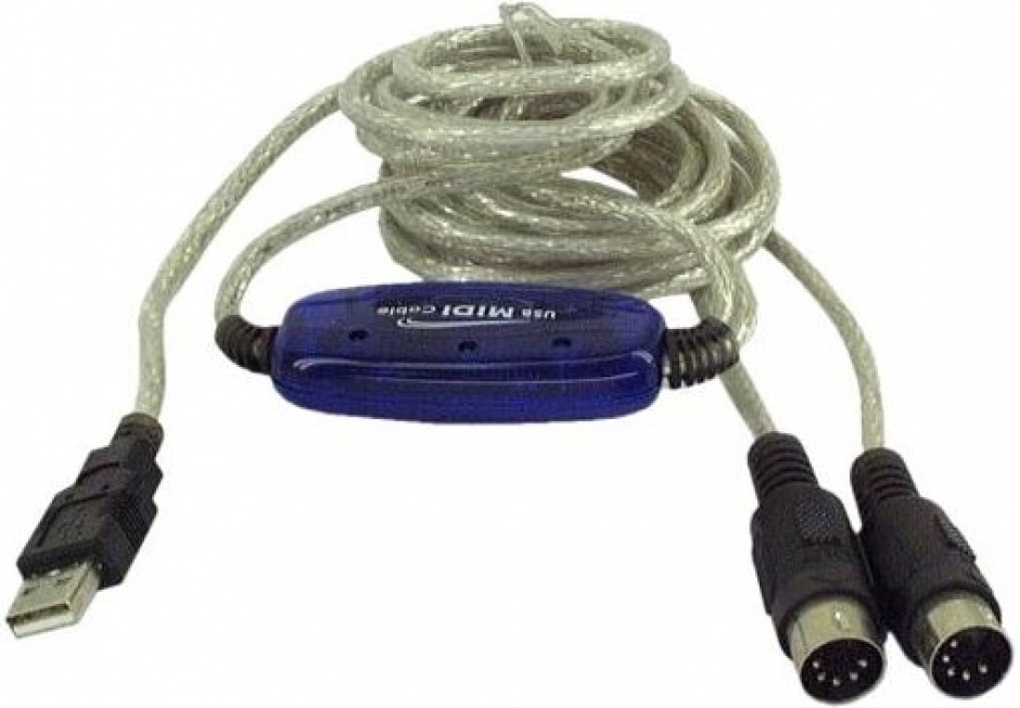 Imagine Cablu USB la 2 x Midi 5 pini, kumidi