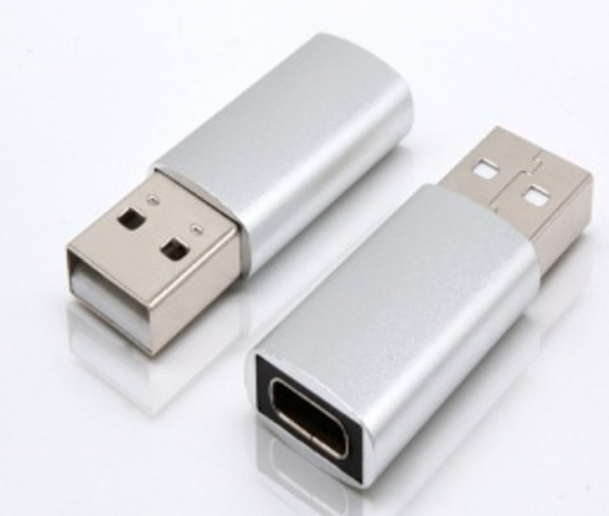 Imagine Adaptor USB 2.0 type C la USB-A M-T Aluminiu, kur31-33