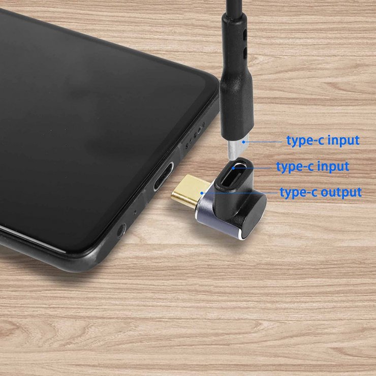 Imagine Adaptor USB 4 type C T-M unghi 90 grade, kur31-38