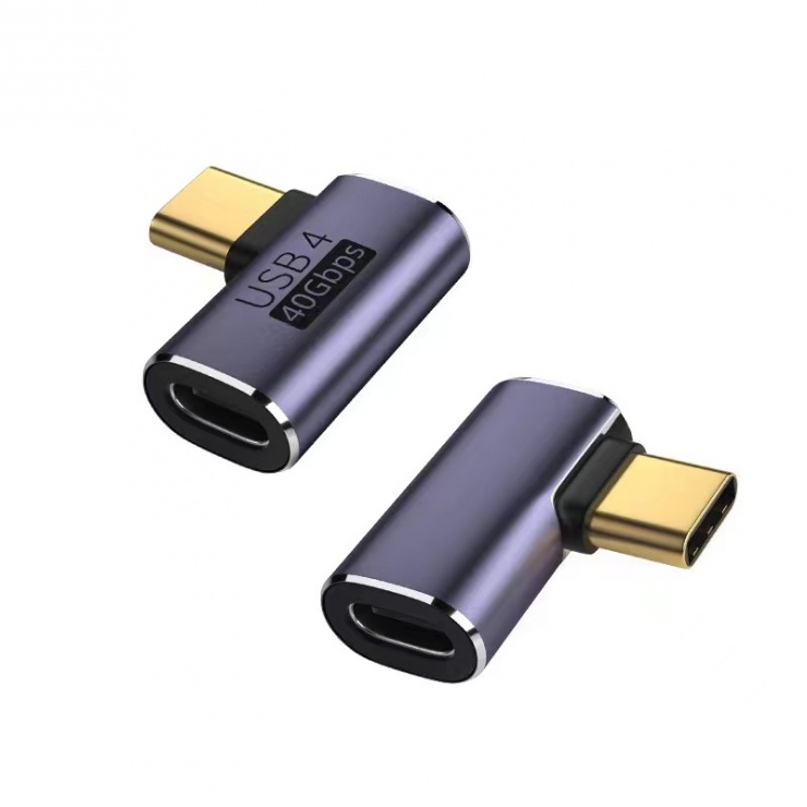 Imagine Adaptor USB 4 type C T-M unghi 90 grade, kur31-40
