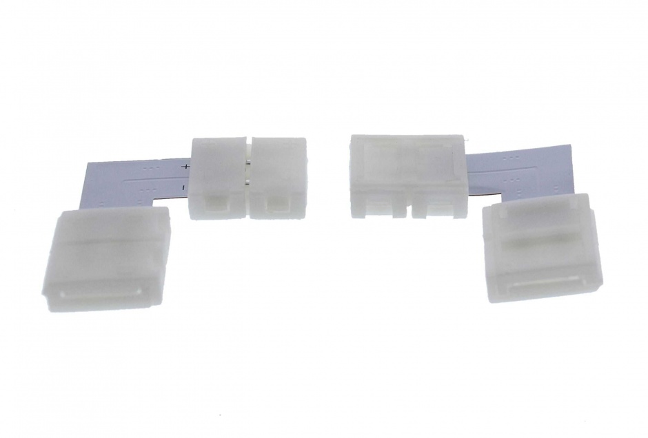 Imagine Set 2 bucati conector banda LED 10mm PCB forma L, LEDST-CON-L10-WL