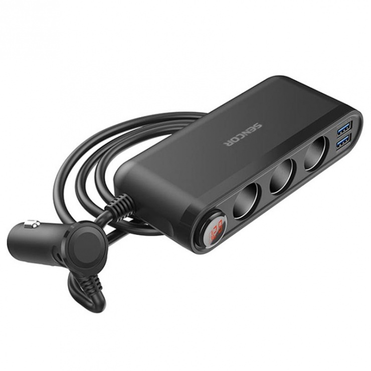 Imagine Splitter bricheta auto 3x + 3 x USB-A + 1 x USB type C, S-SCH470