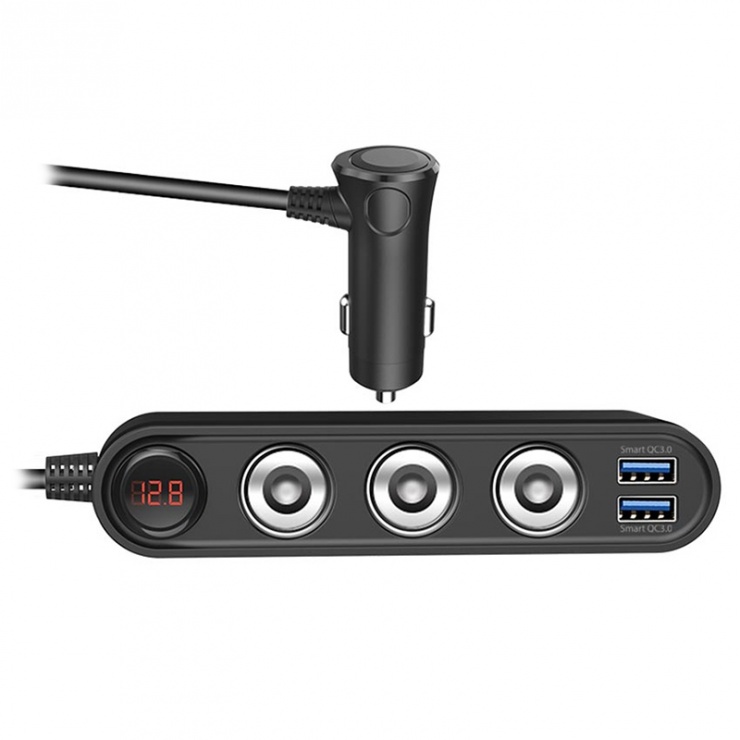 Imagine Splitter bricheta auto 3x + 3 x USB-A + 1 x USB type C, S-SCH470