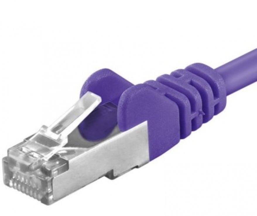 Imagine Cablu de retea RJ45 cat 6A SFTP 1m Mov, sp6asftp010V