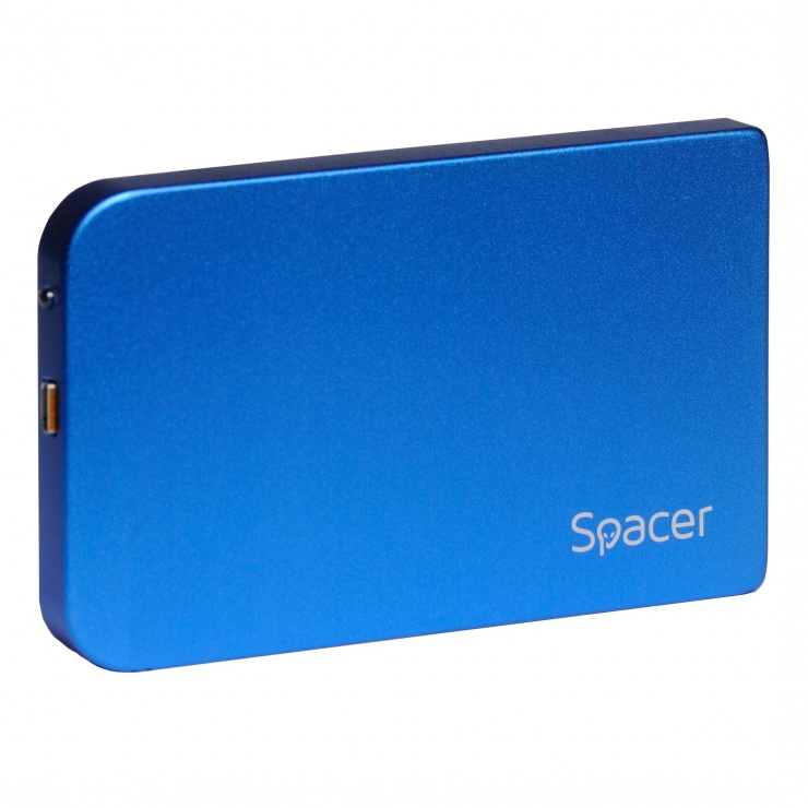 Imagine Rack extern pentru HDD SATA 2.5" la USB 3.0 Albastru, Spacer SPR-25611A